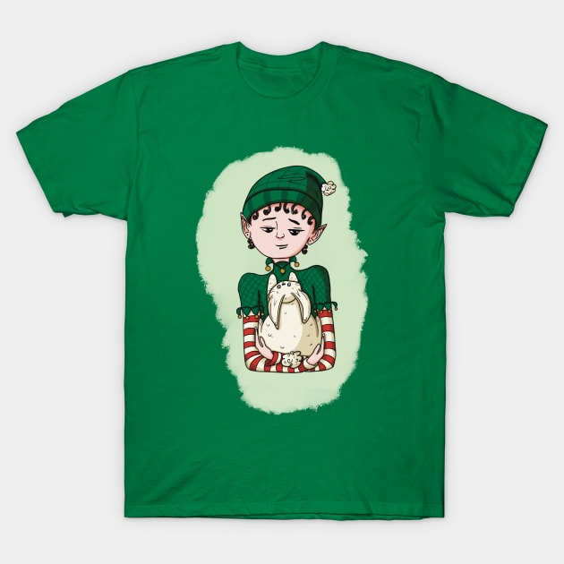 Christmas elf T-Shirt by Xatutik-Art